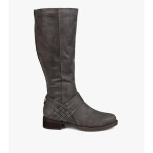NEW Journee Collection MEG RIDING BOOTS IN X-WIDE CALF  Grey size 6.5